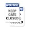 Signmission Keep Gate Closed, 12 in W x Rectangle, Plastic OS-2PACK-NS-P-1218-V-13810 - alternate 1